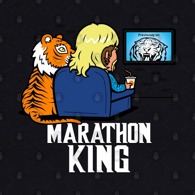 Marathon King Funny TV Lover Cartoon by BoggsNicolas